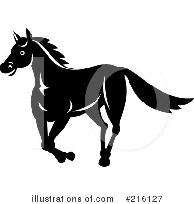 Royalty-Free (RF) Horse Clipart Illustration by patrimonio - Stock Sample #216127