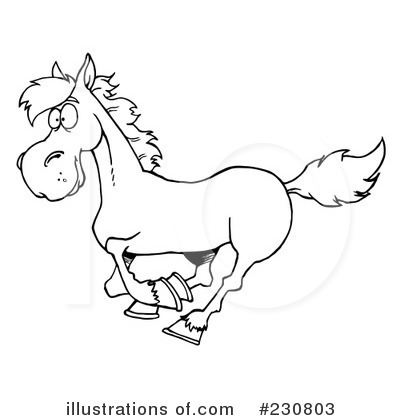 Royalty-Free (RF) Horse Clipart Illustration by Hit Toon - Stock Sample #230803