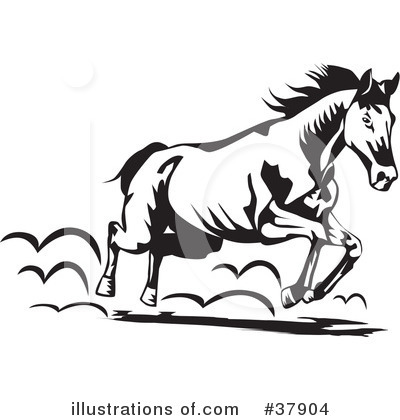 Royalty-Free (RF) Horse Clipart Illustration by David Rey - Stock Sample #37904