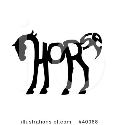 Royalty-Free (RF) Horse Clipart Illustration by C Charley-Franzwa - Stock Sample #40088
