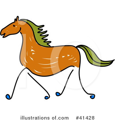 Royalty-Free (RF) Horse Clipart Illustration by Prawny - Stock Sample #41428