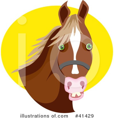 Royalty-Free (RF) Horse Clipart Illustration by Prawny - Stock Sample #41429