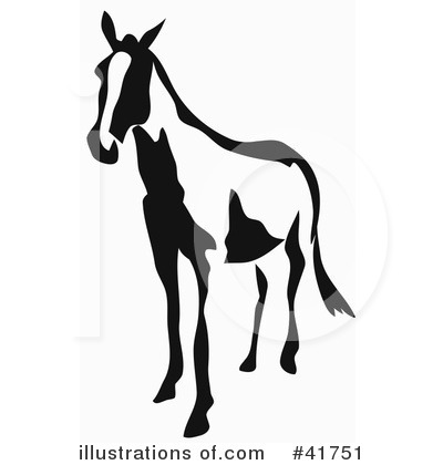 Royalty-Free (RF) Horse Clipart Illustration by Prawny - Stock Sample #41751