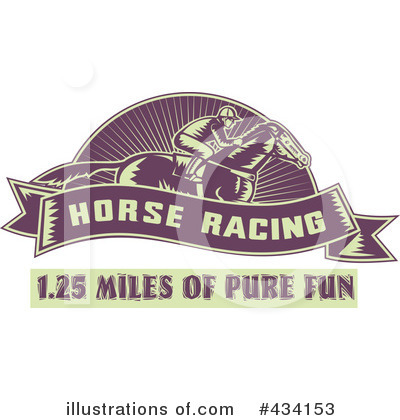 Royalty-Free (RF) Horse Racing Clipart Illustration by patrimonio - Stock Sample #434153