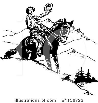Royalty-Free (RF) Horseback Clipart Illustration by BestVector - Stock Sample #1156723