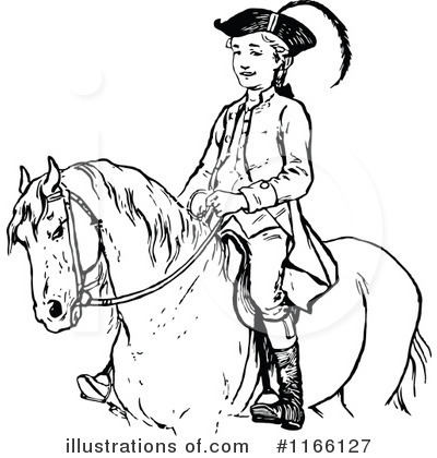 Royalty-Free (RF) Horseback Clipart Illustration by Prawny Vintage - Stock Sample #1166127