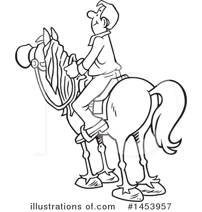 Royalty-Free (RF) Horseback Clipart Illustration by Johnny Sajem - Stock Sample #1453957