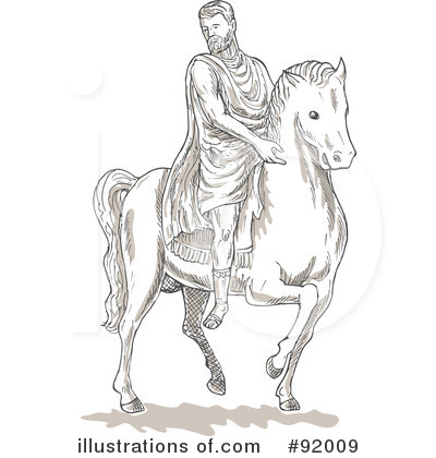 Royalty-Free (RF) Horseback Clipart Illustration by patrimonio - Stock Sample #92009
