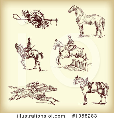 Royalty-Free (RF) Horses Clipart Illustration by Eugene - Stock Sample #1058283