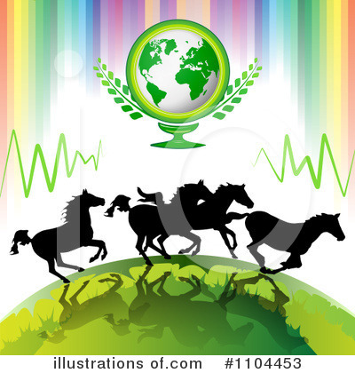 Royalty-Free (RF) Horses Clipart Illustration by merlinul - Stock Sample #1104453