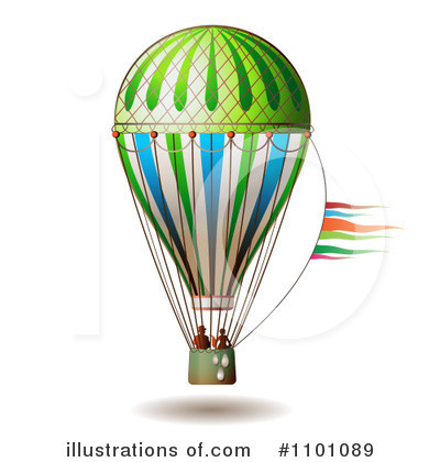 Royalty-Free (RF) Hot Air Balloon Clipart Illustration by merlinul - Stock Sample #1101089