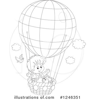 Royalty-Free (RF) Hot Air Balloon Clipart Illustration by Alex Bannykh - Stock Sample #1246351
