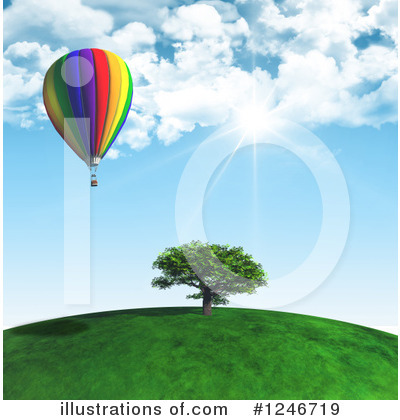 Royalty-Free (RF) Hot Air Balloon Clipart Illustration by KJ Pargeter - Stock Sample #1246719