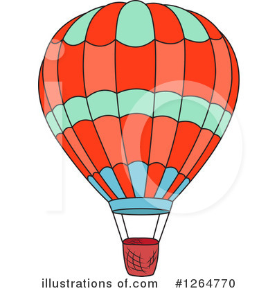 Royalty-Free (RF) Hot Air Balloon Clipart Illustration by Vector Tradition SM - Stock Sample #1264770