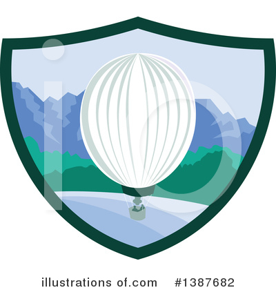 Royalty-Free (RF) Hot Air Balloon Clipart Illustration by patrimonio - Stock Sample #1387682