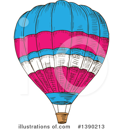 Royalty-Free (RF) Hot Air Balloon Clipart Illustration by Vector Tradition SM - Stock Sample #1390213