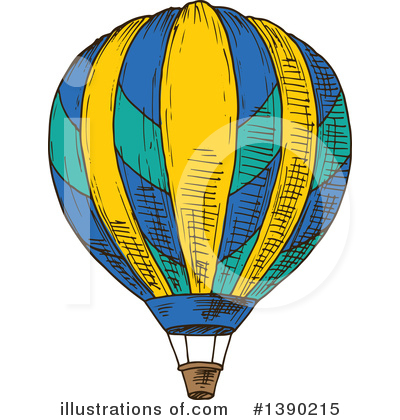 Hot Air Balloon Clipart #1390215 by Vector Tradition SM