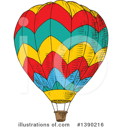 Royalty-Free (RF) Hot Air Balloon Clipart Illustration by Vector Tradition SM - Stock Sample #1390216