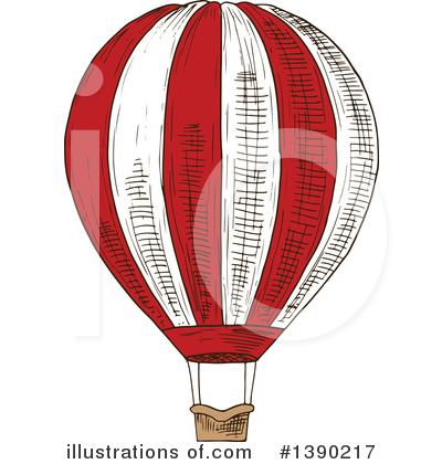 Hot Air Balloon Clipart #1390217 by Vector Tradition SM
