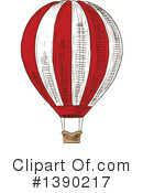 Hot Air Balloon Clipart #1390217 by Vector Tradition SM