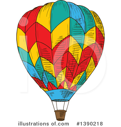 Royalty-Free (RF) Hot Air Balloon Clipart Illustration by Vector Tradition SM - Stock Sample #1390218
