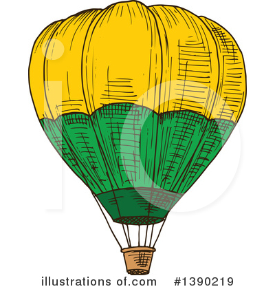 Hot Air Balloon Clipart #1390219 by Vector Tradition SM