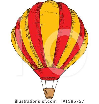 Royalty-Free (RF) Hot Air Balloon Clipart Illustration by Vector Tradition SM - Stock Sample #1395727