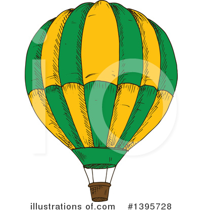 Hot Air Balloon Clipart #1395728 by Vector Tradition SM