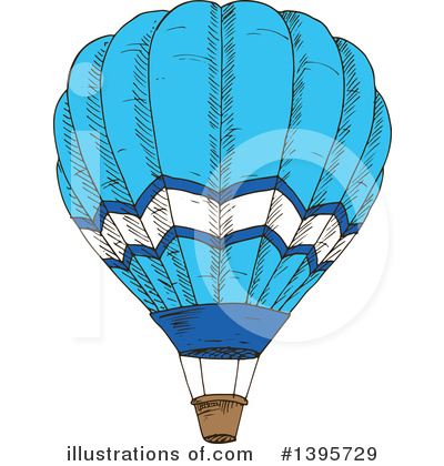 Royalty-Free (RF) Hot Air Balloon Clipart Illustration by Vector Tradition SM - Stock Sample #1395729