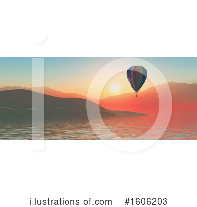 Royalty-Free (RF) Hot Air Balloon Clipart Illustration by KJ Pargeter - Stock Sample #1606203