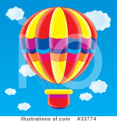 Royalty-Free (RF) Hot Air Balloon Clipart Illustration by Alex Bannykh - Stock Sample #33774