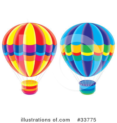 Royalty-Free (RF) Hot Air Balloon Clipart Illustration by Alex Bannykh - Stock Sample #33775