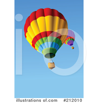 Royalty-Free (RF) Hot Air Balloons Clipart Illustration by Pushkin - Stock Sample #212010