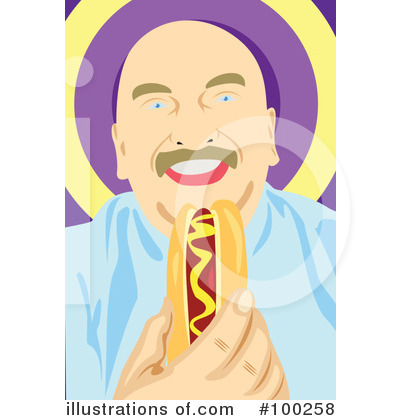 Royalty-Free (RF) Hot Dog Clipart Illustration by mayawizard101 - Stock Sample #100258