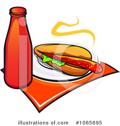 Royalty-Free (RF) Hot Dog Clipart Illustration by Vector Tradition SM - Stock Sample #1065695