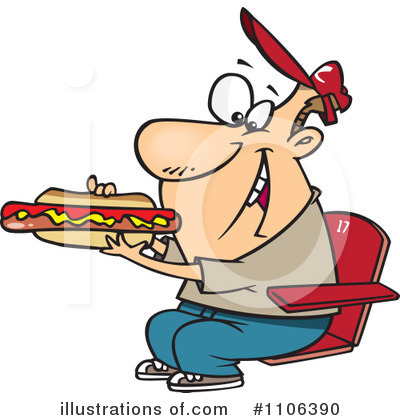 Royalty-Free (RF) Hot Dog Clipart Illustration by toonaday - Stock Sample #1106390