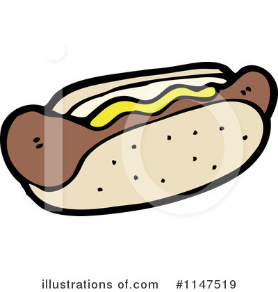 Royalty-Free (RF) Hot Dog Clipart Illustration by lineartestpilot - Stock Sample #1147519