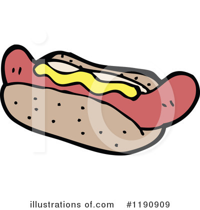 Royalty-Free (RF) Hot Dog Clipart Illustration by lineartestpilot - Stock Sample #1190909