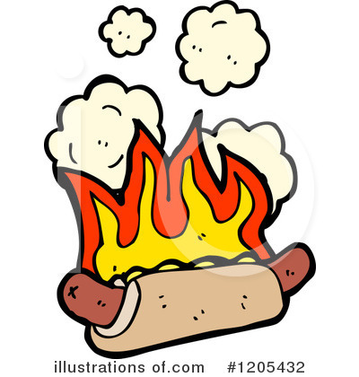 Royalty-Free (RF) Hot Dog Clipart Illustration by lineartestpilot - Stock Sample #1205432