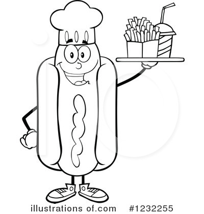 Royalty-Free (RF) Hot Dog Clipart Illustration by Hit Toon - Stock Sample #1232255
