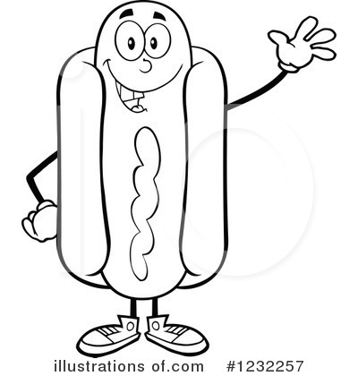 Royalty-Free (RF) Hot Dog Clipart Illustration by Hit Toon - Stock Sample #1232257