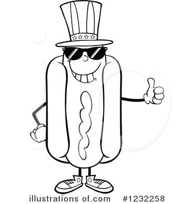 Royalty-Free (RF) Hot Dog Clipart Illustration by Hit Toon - Stock Sample #1232258