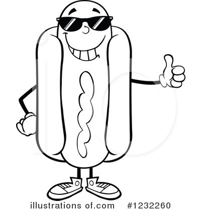 Royalty-Free (RF) Hot Dog Clipart Illustration by Hit Toon - Stock Sample #1232260