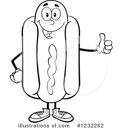 Royalty-Free (RF) Hot Dog Clipart Illustration by Hit Toon - Stock Sample #1232262