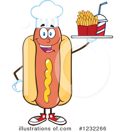 Royalty-Free (RF) Hot Dog Clipart Illustration by Hit Toon - Stock Sample #1232266