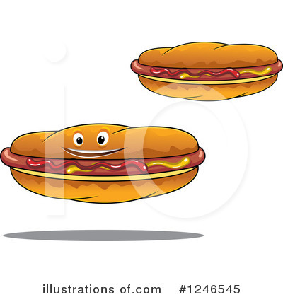 Royalty-Free (RF) Hot Dog Clipart Illustration by Vector Tradition SM - Stock Sample #1246545
