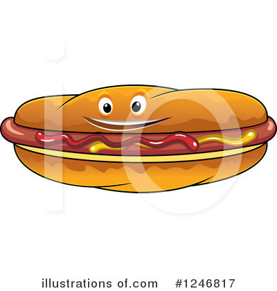Royalty-Free (RF) Hot Dog Clipart Illustration by Vector Tradition SM - Stock Sample #1246817
