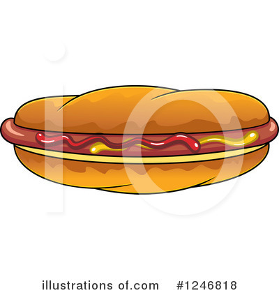 Royalty-Free (RF) Hot Dog Clipart Illustration by Vector Tradition SM - Stock Sample #1246818