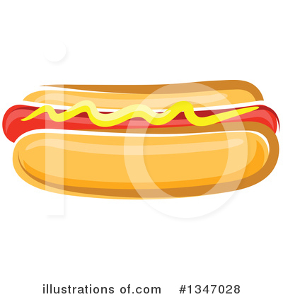 Royalty-Free (RF) Hot Dog Clipart Illustration by Vector Tradition SM - Stock Sample #1347028