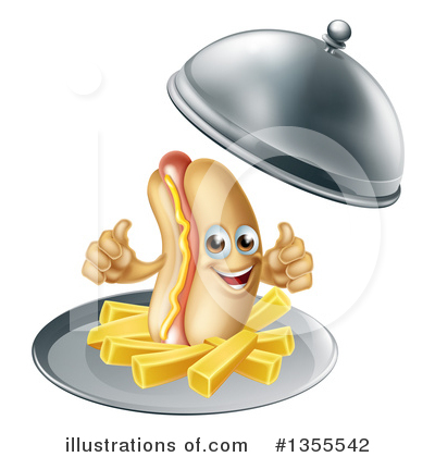 Hot Dogs Clipart #1355542 by AtStockIllustration